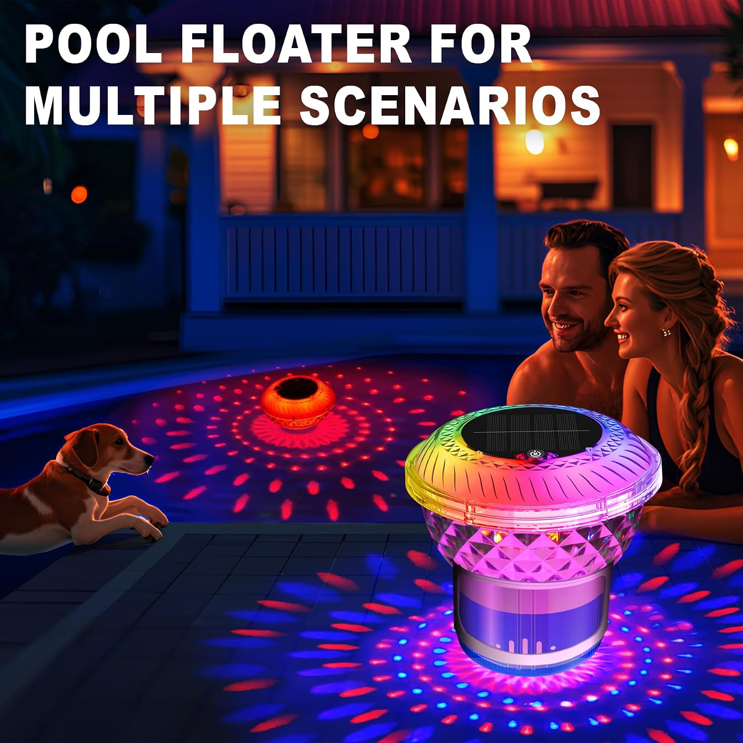 Thumbnail 6 de DeeprBling Diffuseur Chlore Piscine avec Solaire et Lumière LED – Flotteur Polyvalent