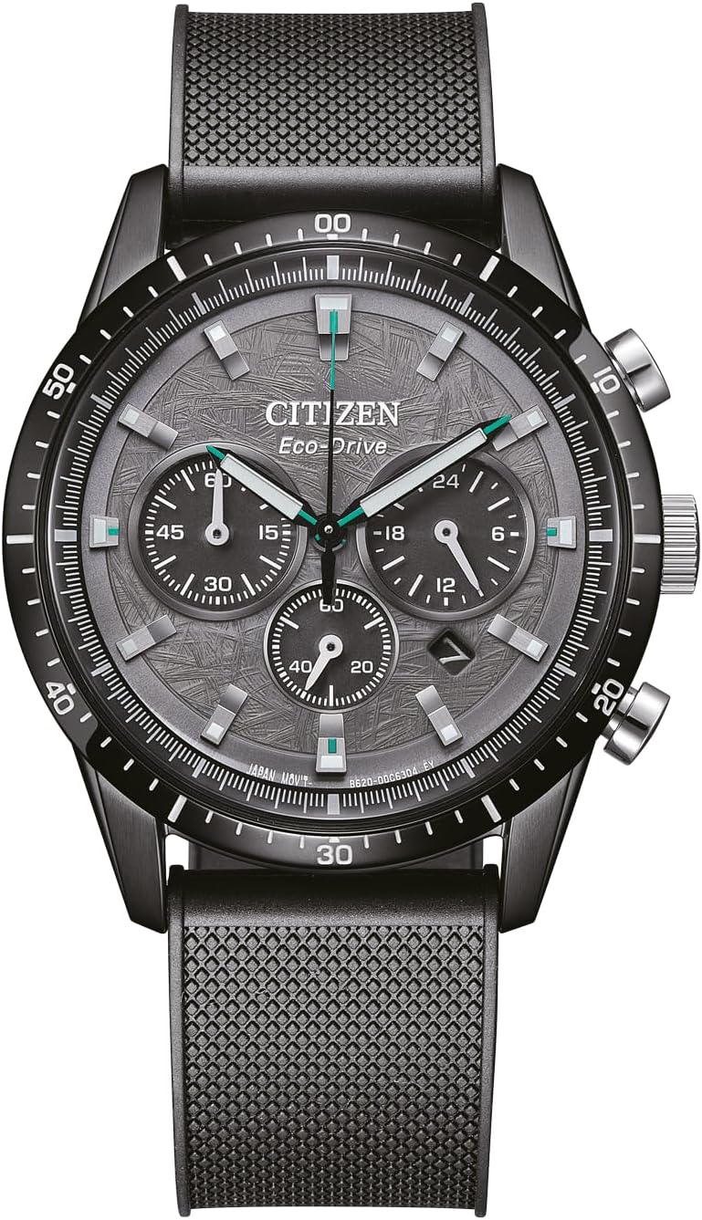 Detalle de Citizen Eco-Drive Chrono Herrenuhr mit 39 mm Durchmesser – Solarbetriebenes Analog-Chronographenmodell