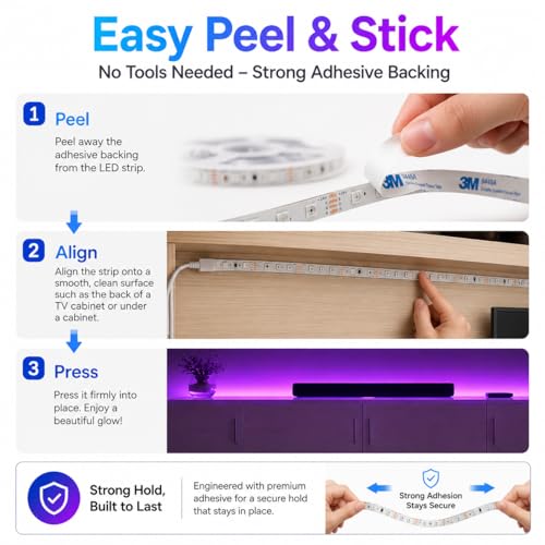 Thumbnail 7 de shalaker 20M RGB LED Strip Lights with Bluetooth App & Remote
