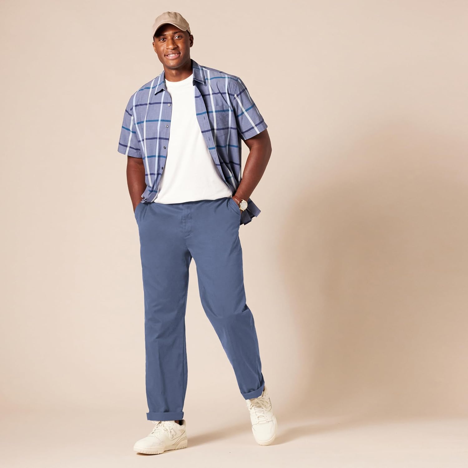 Thumbnail 6 de Amazon Essentials Men’s Classic-Fit Wrinkle-Resistant Flat-Front Chino Trousers (Big & Tall)