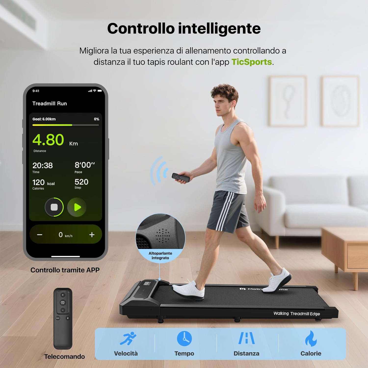 Detalle 1 de Mobvoi Walking Pad Tapis roulant 6 km/h