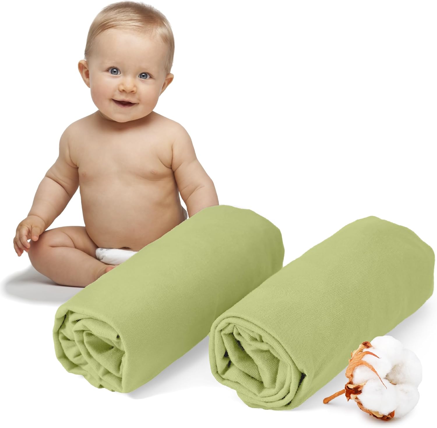 Dreamzie Juego de 2 Sábanas Cuna 40x80 Algodón 100%