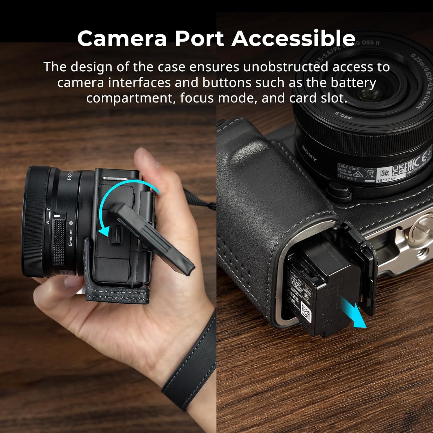Thumbnail 4 de SMALLRIG Sony ZV-E10 II Leather Case with Wrist Strap