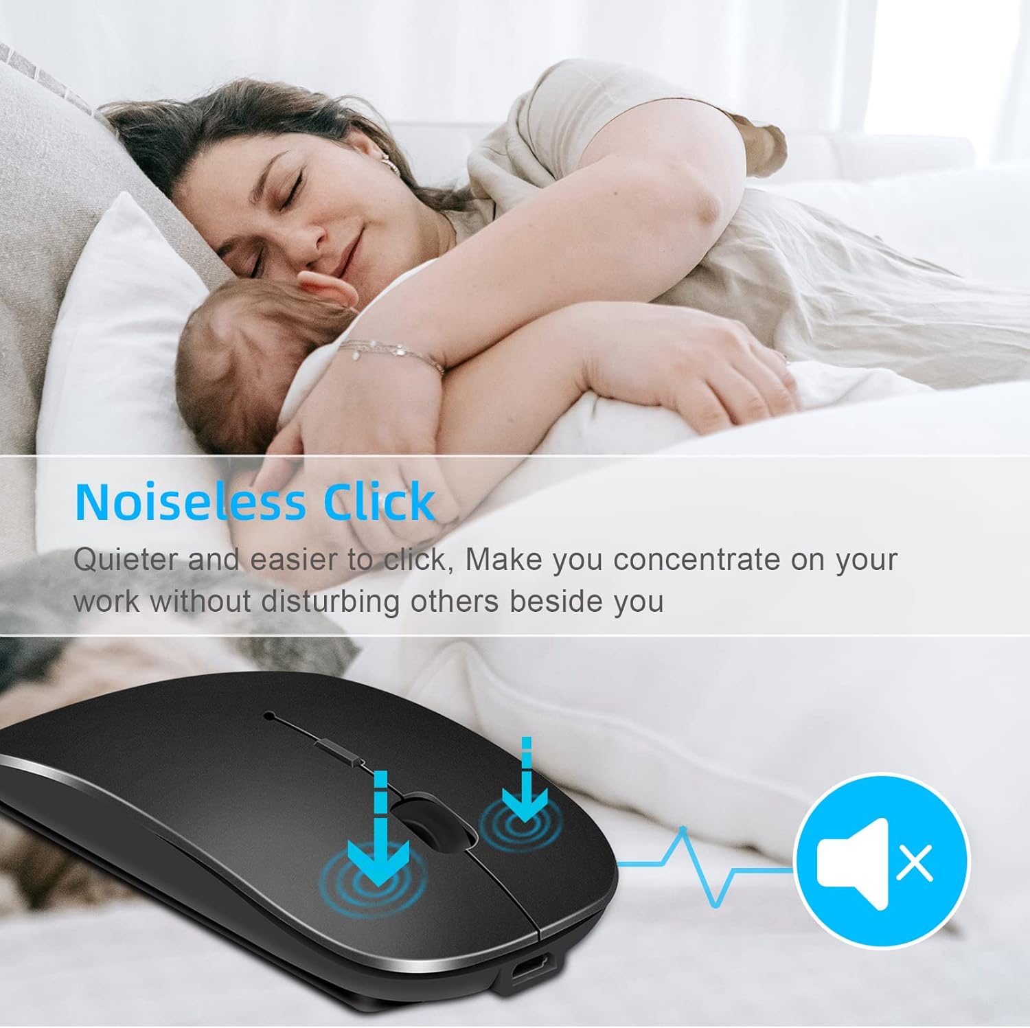 Thumbnail 4 de LEAPEST Wireless Bluetooth Mouse 2.4 GHz 🖱