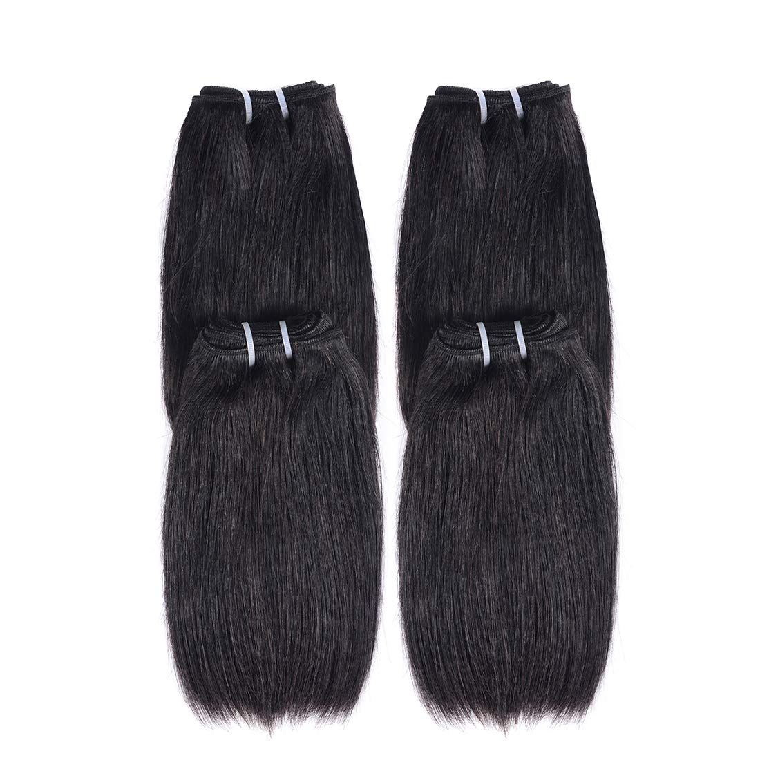 Thumbnail 2 de Liang Dian 10 Inch Short Brazilian Virgin Straight Hair Bundles — 4 Bundles, 10" (Natural Black)