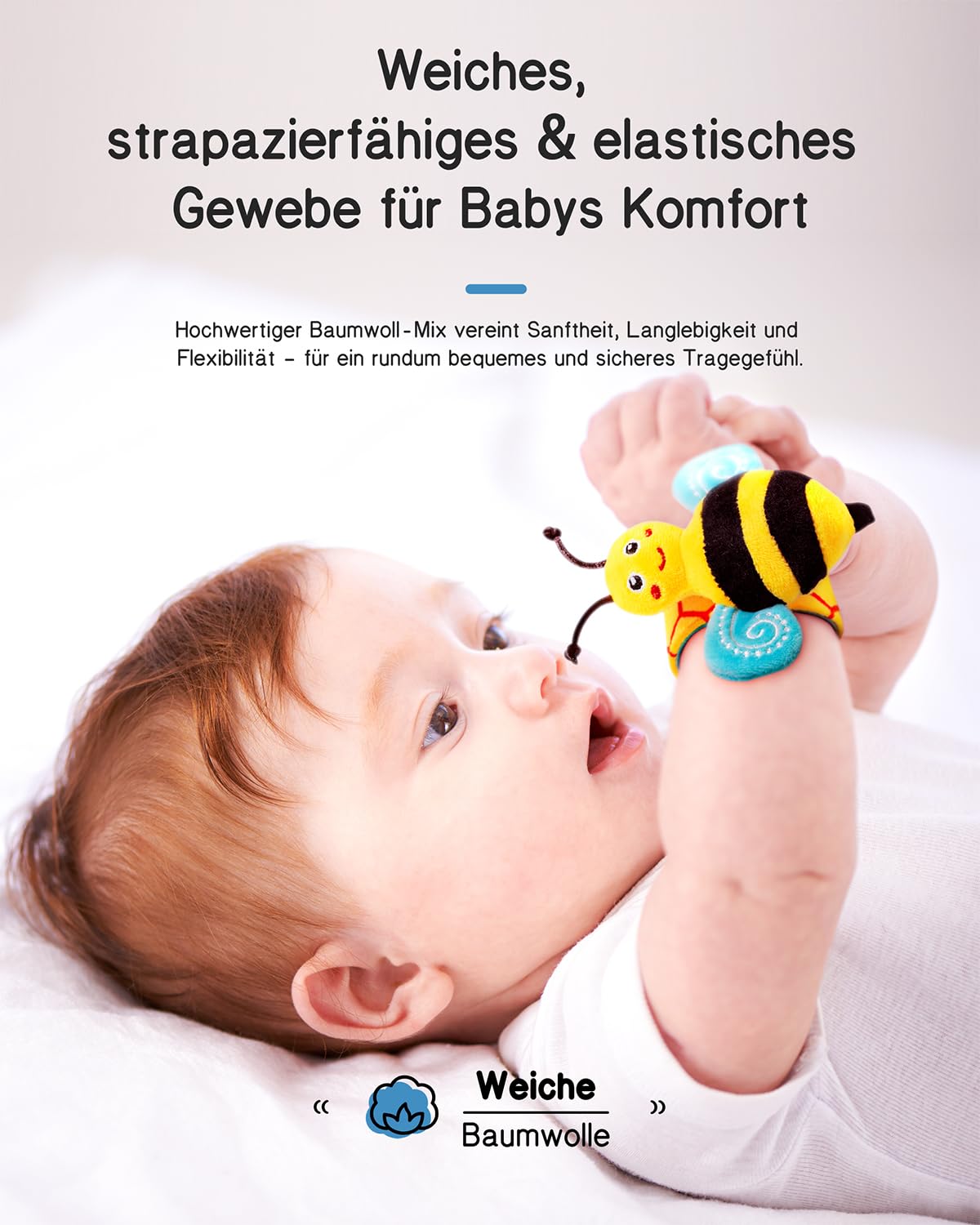 Detalle 2 de Infinno Handgelenk Rasselsocken & Fußfinder Babyspielzeug