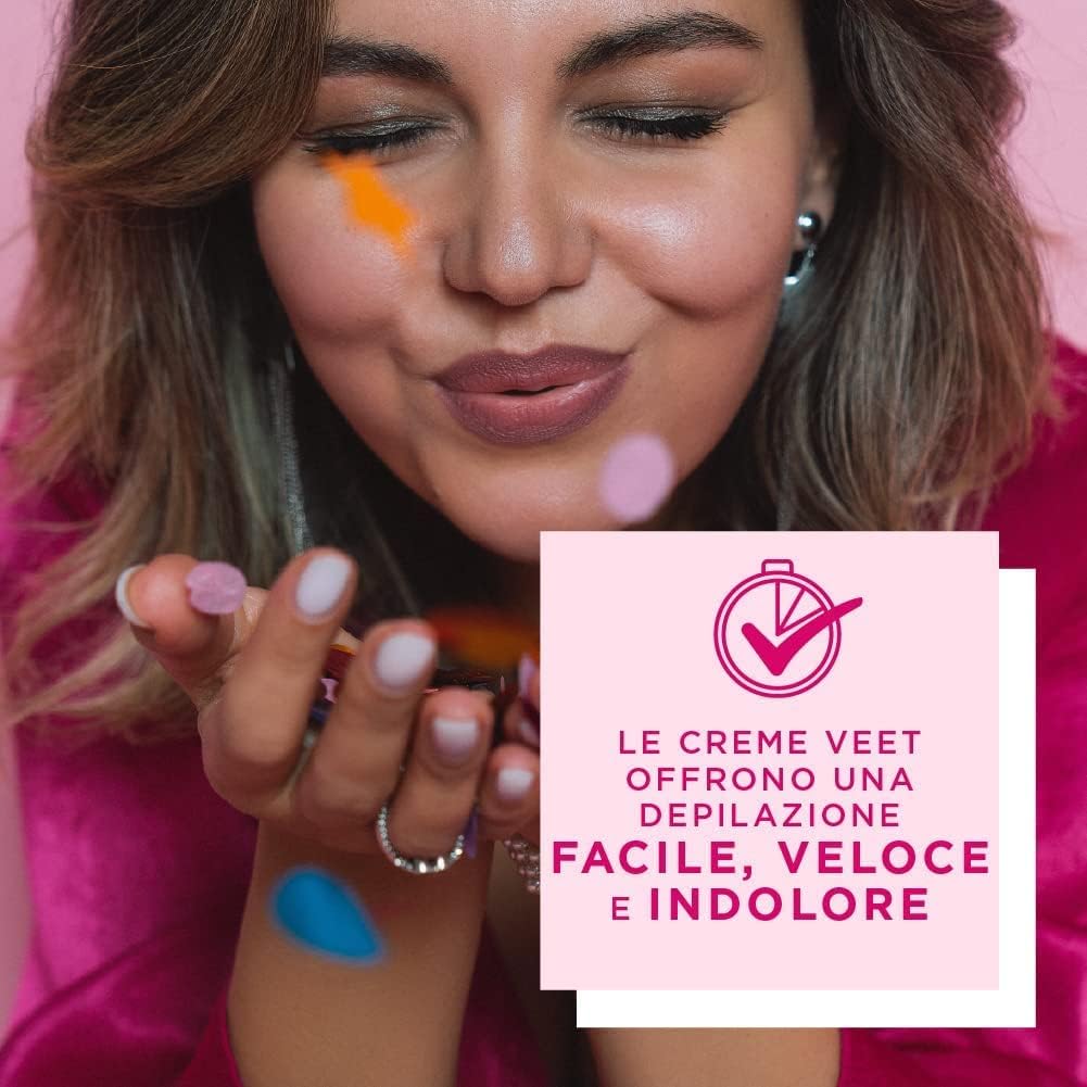 Detalle de Veet Crema Depilatoria Pure Pelli Sensibili – Maxi formato 5 confezioni da 200 ml
