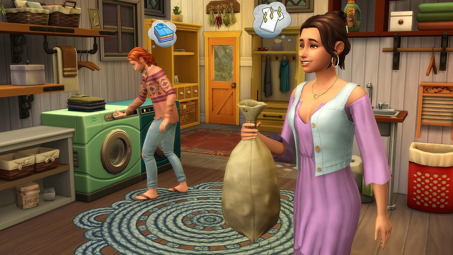 Detalle de Les Sims 4 Jour de lessive (SP13) Kit d’objets PCWin-DLC – Français