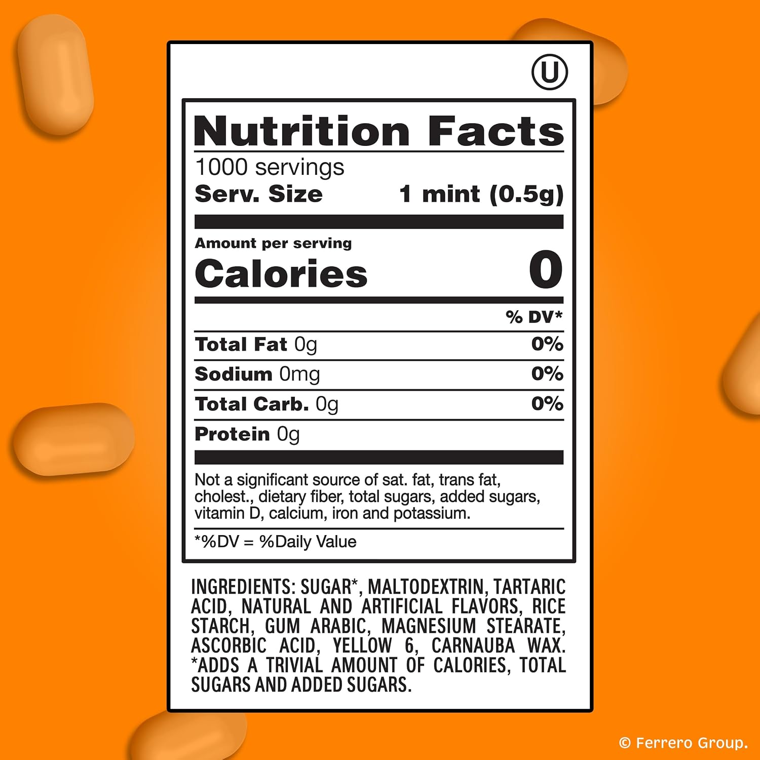 Detalle 2 de Tic Tac 00009800009039 Orange Mint Refill Bag, 17.2 oz with Pocket Pack