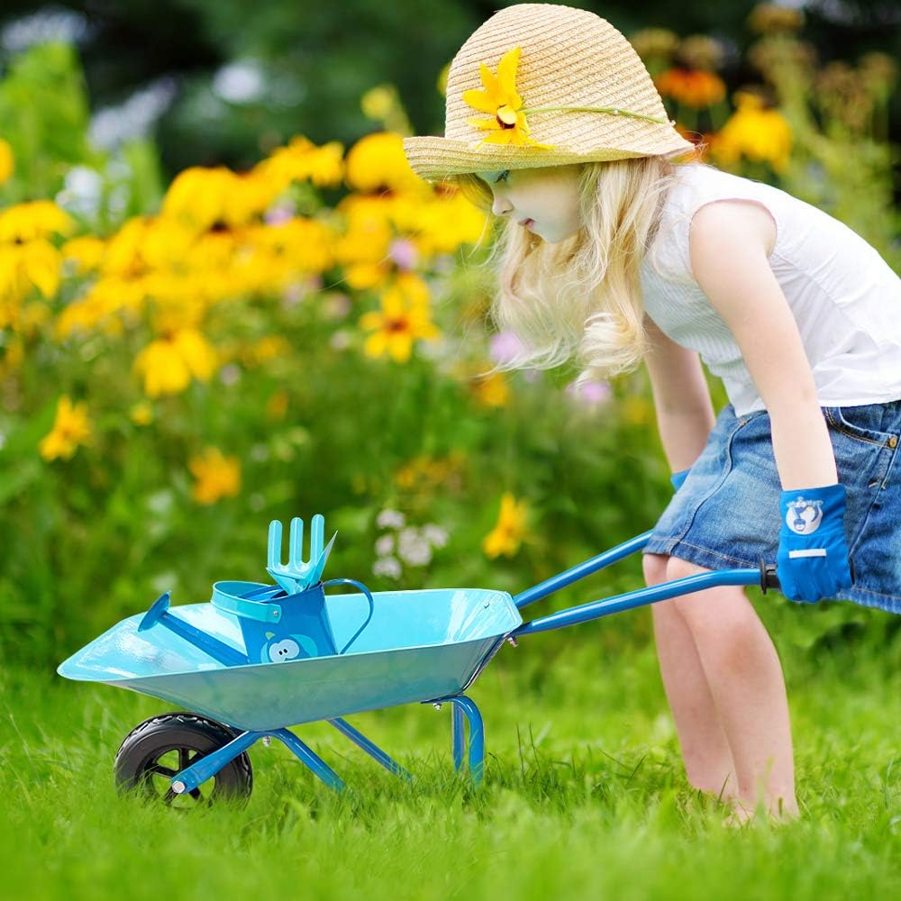 Thumbnail 3 de Colwelt Kids Metal Wheelbarrow 5Pcs – A Practical Garden Set for Little Helpers
