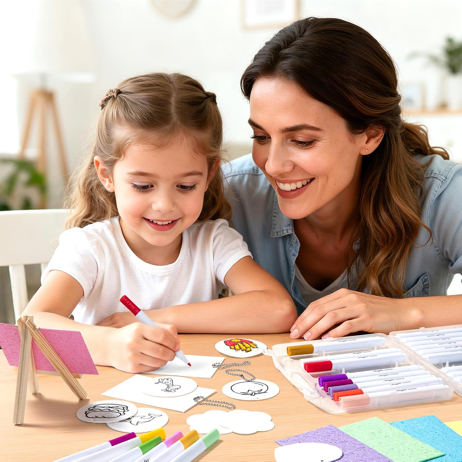 Thumbnail 1 de EXTSUD Lot de 68 peintures magiques en mousse 3D pour enfants – kit créatif complet