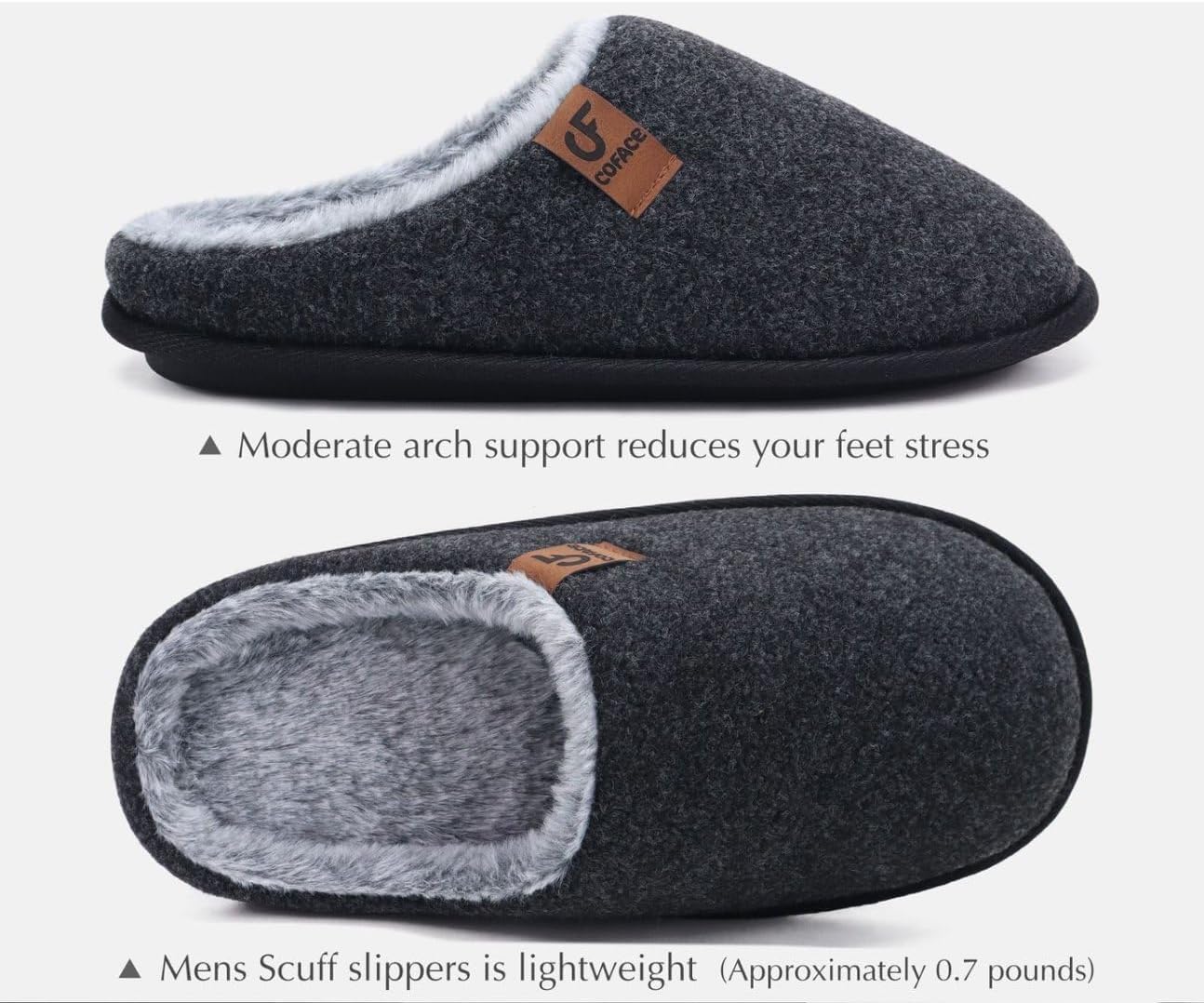 Detalle 2 de COFACE Cozy Memory Foam Slippers Size 7-15