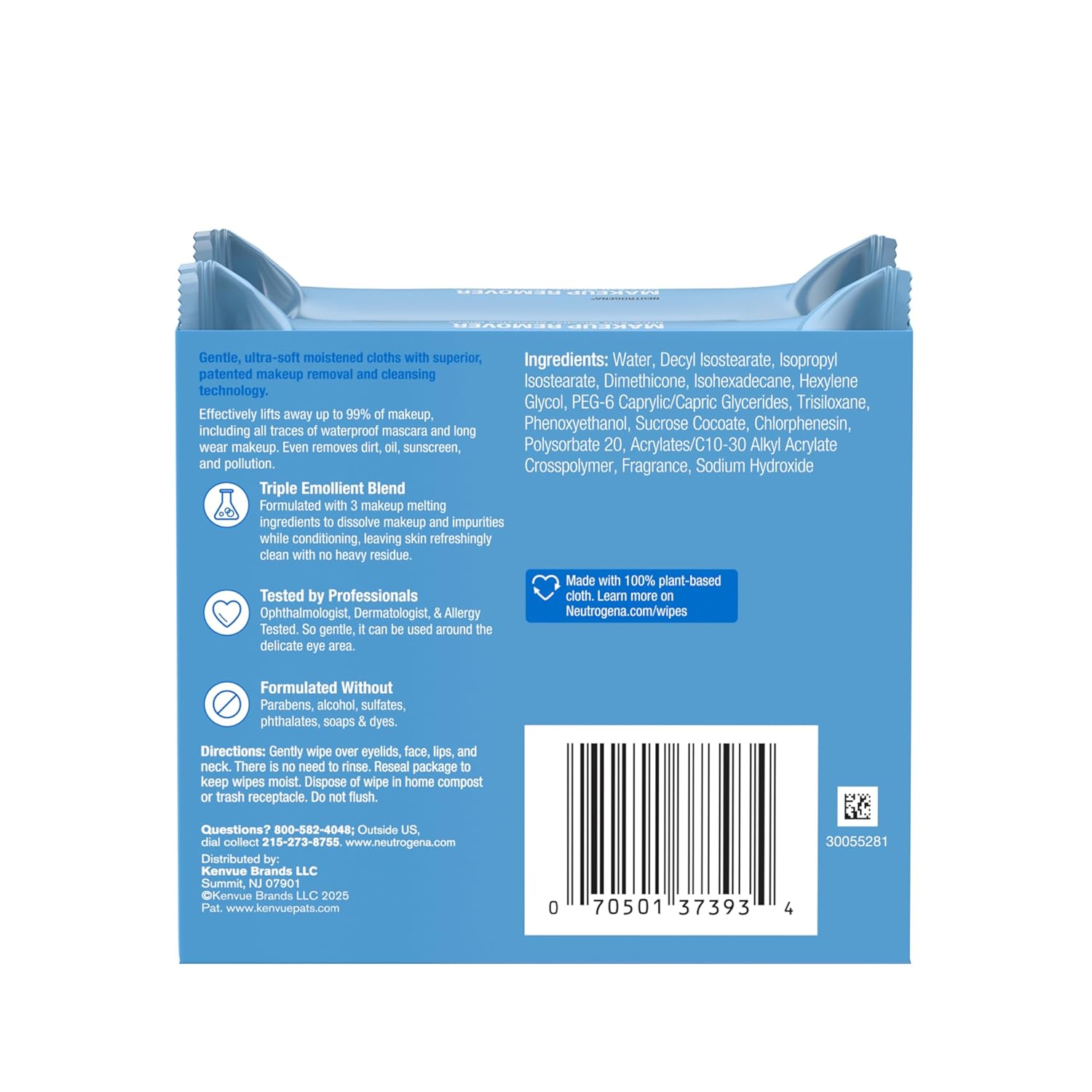 Detalle 2 de Neutrogena Micellar Makeup Wipes 25 count
