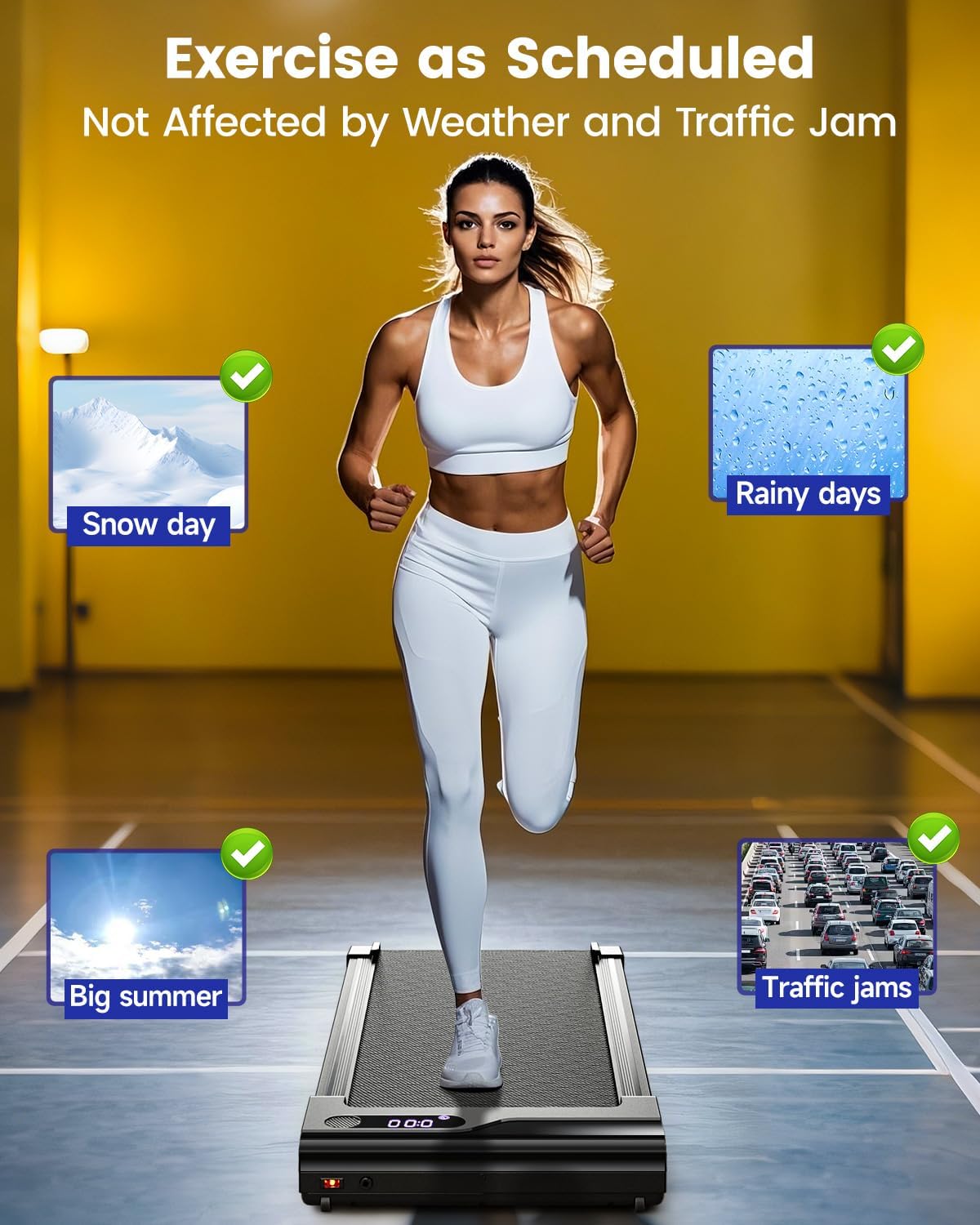 Detalle 2 de Vhorilix XM-A1 Walking Pad Treadmill, Compact Under-Desk Design with LED Display