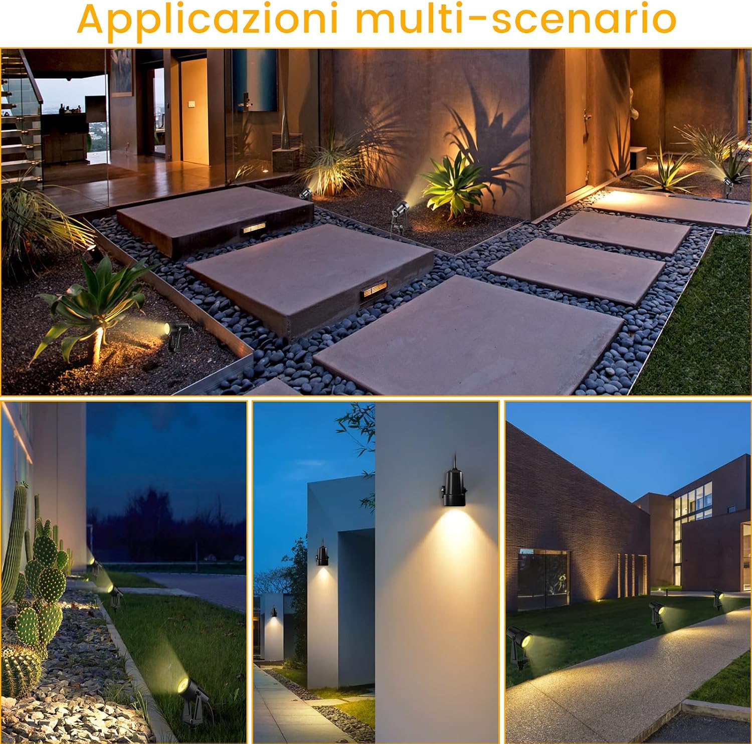 Thumbnail 6 de Pogestrand Faretto LED da Esterno 14M/46FT – Confezione da 4 Faretti Paesaggistici 3000K IP65