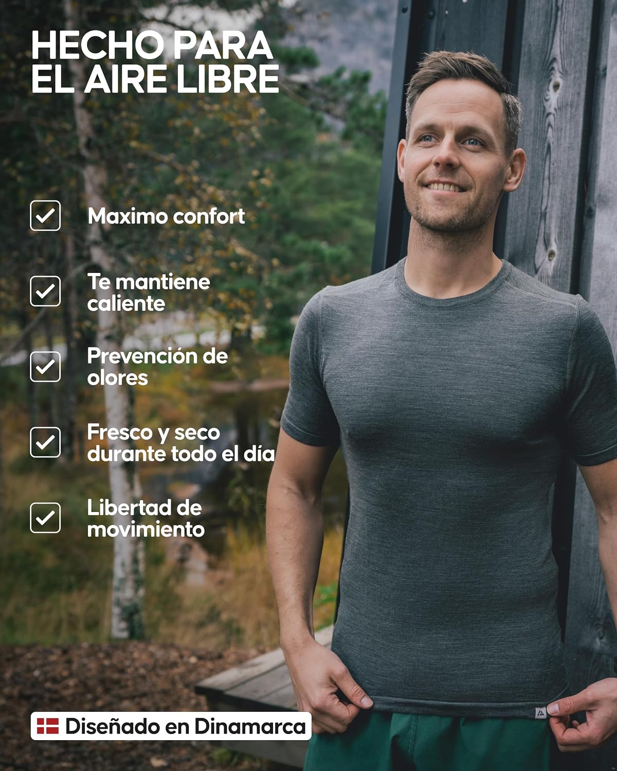 Detalle 2 de DANISH ENDURANCE Camiseta Térmica Hombre 180 g/m² 📄