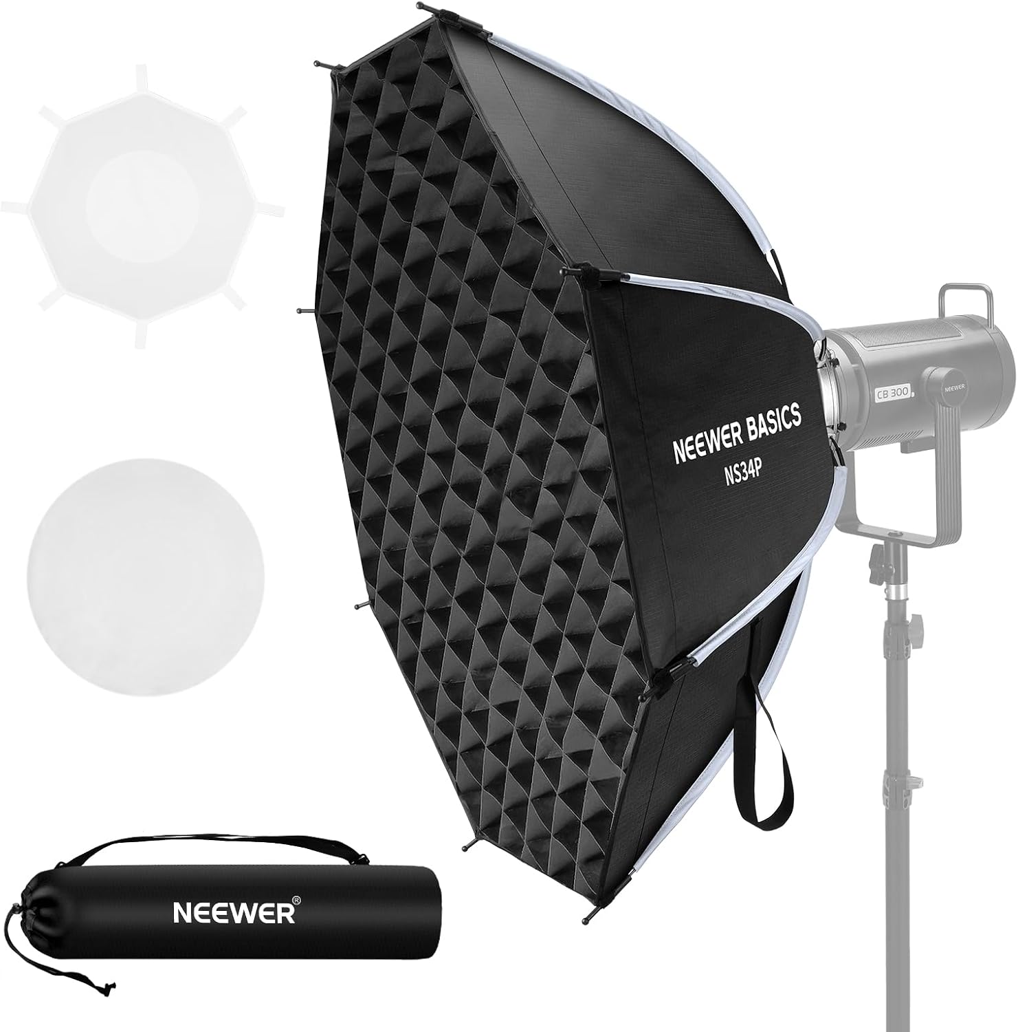 Detalle de NEEWER BASICS 90cm Octagonal Softbox Kit