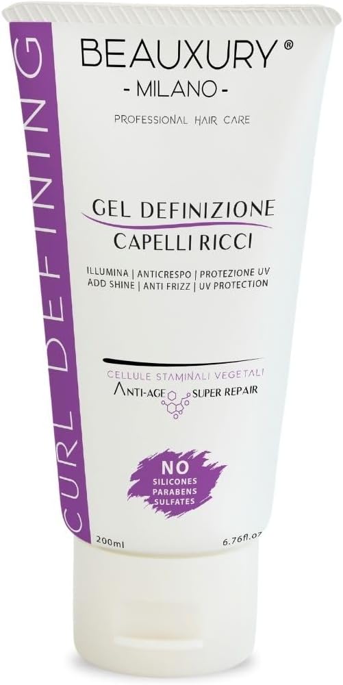 Detalle de Beauxury Milano Gel Definizione Capelli Ricci - Azione Anticrespo con Staminali Vegetali 200 ml