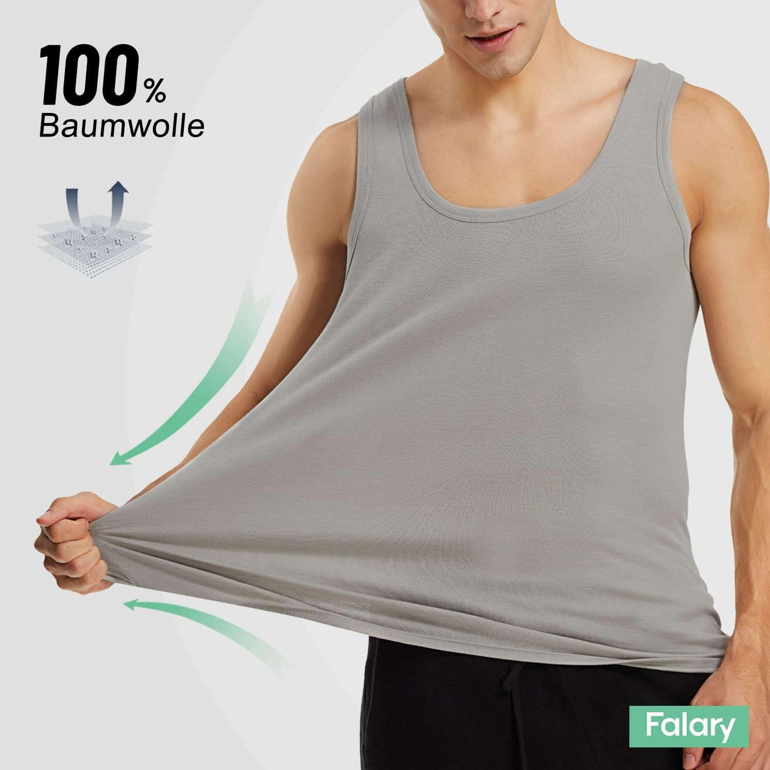 Detalle de FALARY débardeur homme coton 100% lot