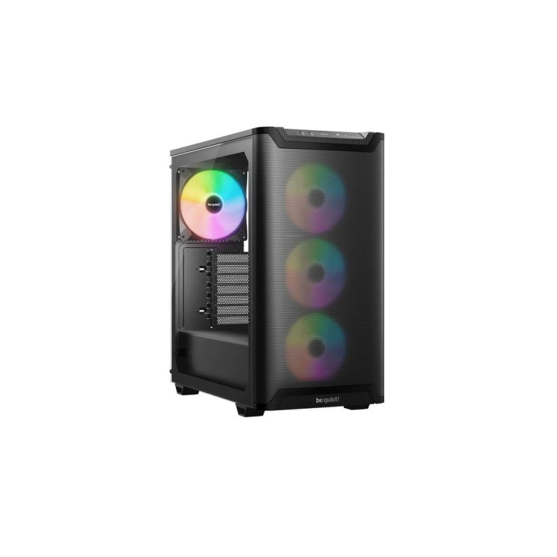 Detalle de Be quiet! Pure Base 501 LX Black: caja ATX RGB con vidrio templado