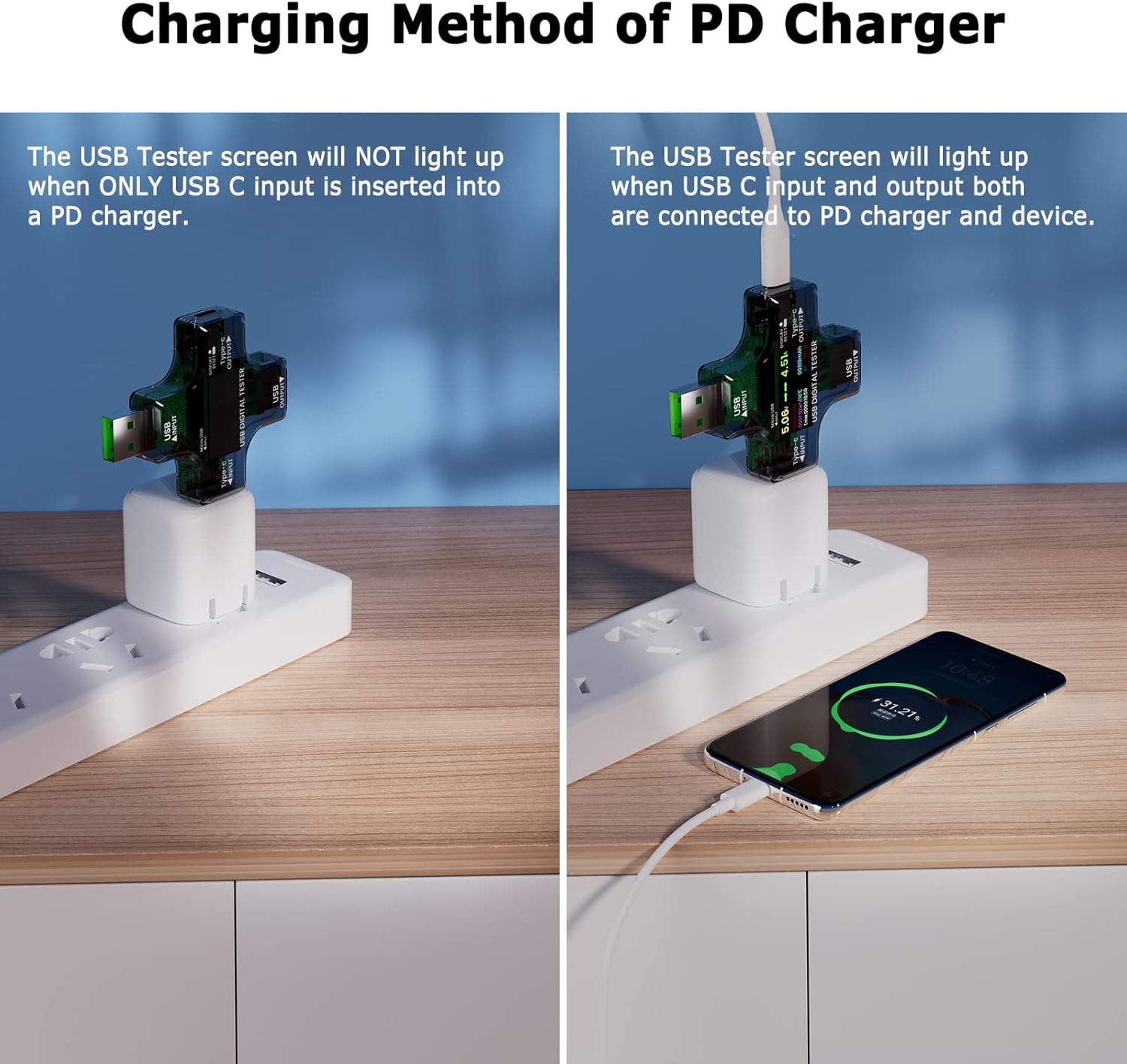 Thumbnail 4 de USB Tester Messgerät 2-in-1 USB C Strommessgerät 0-8A