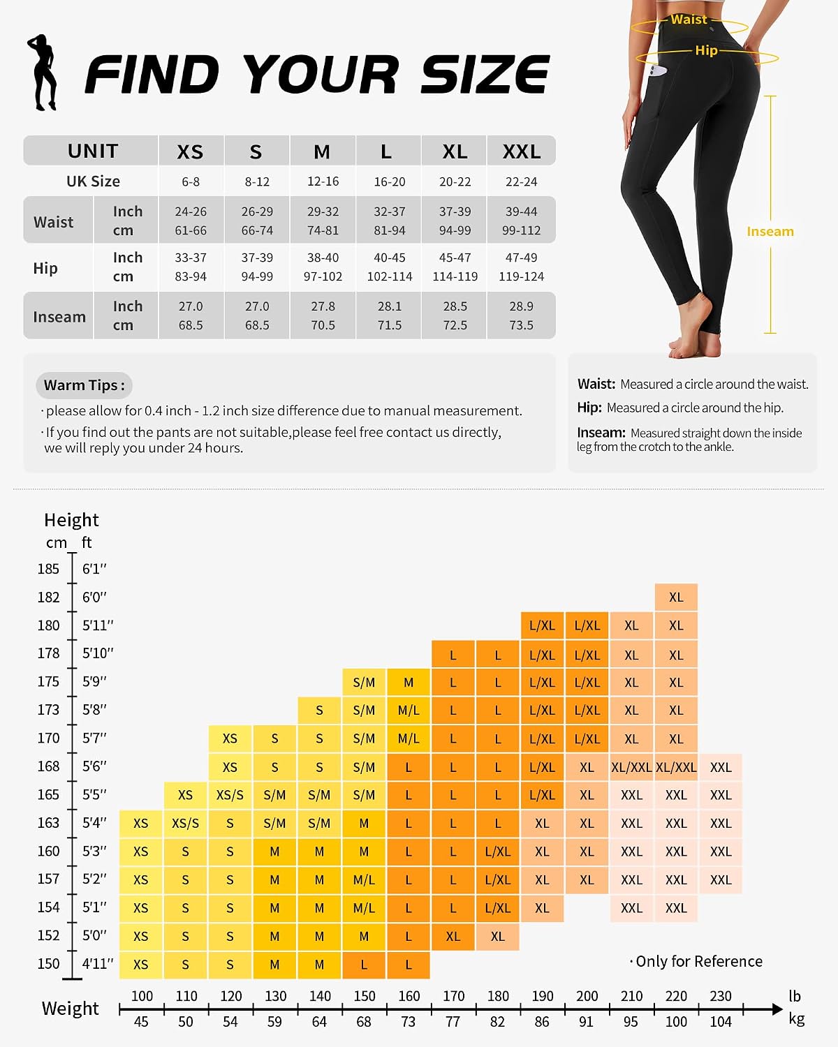 Thumbnail 1 de CAMBIVO women’s high waisted yoga pants with pockets (gym leggings for workouts and running)