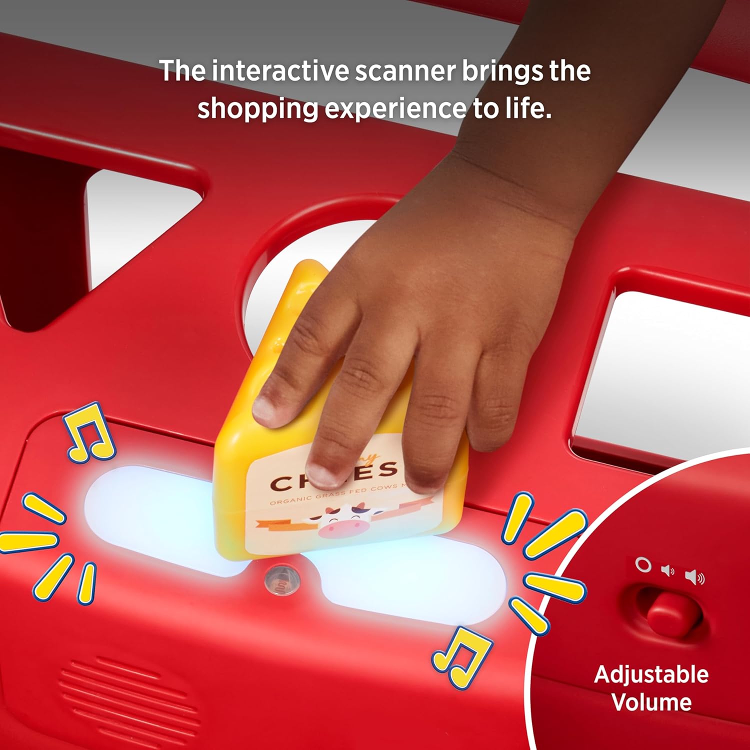 Thumbnail 4 de Radio Flyer Scan & Sort Shopping Cart for Kids 1+: Interactive Walker with Lights, Sorting Shapes and Food Set
