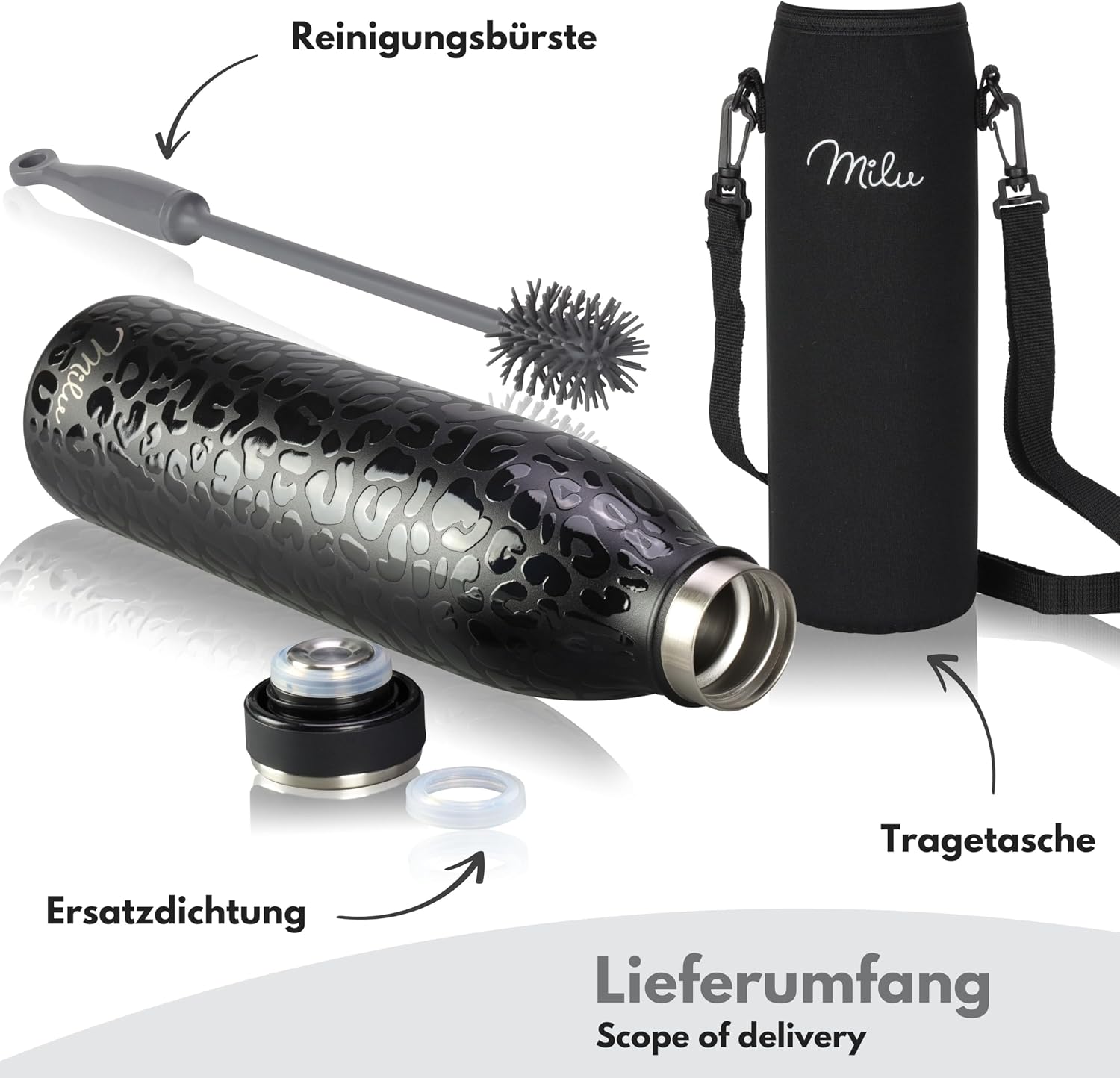 Thumbnail 4 de Milu Edelstahl Trinkflasche 750ml