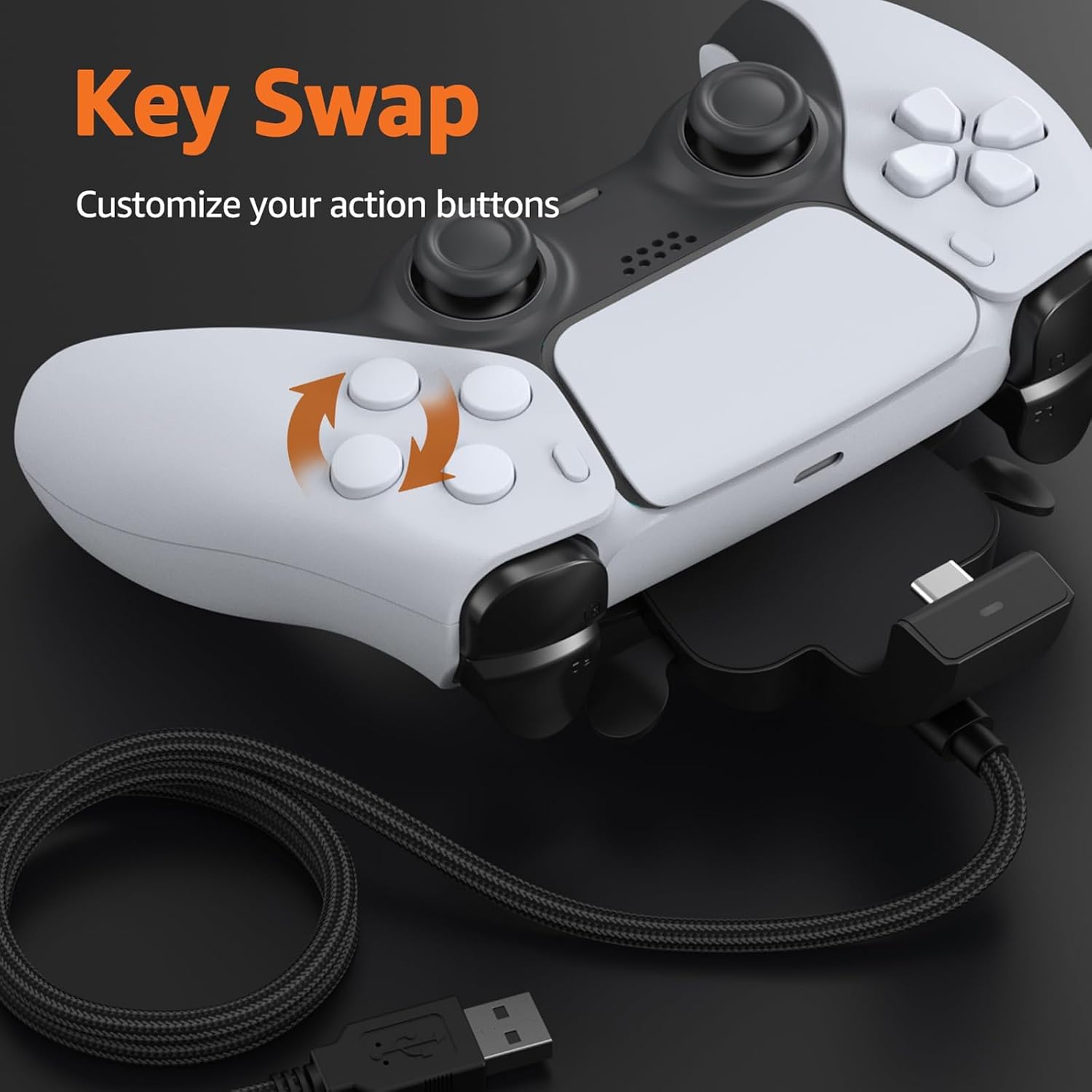 Detalle 2 de IWGAME PS5 Controller Back Paddles with 4 Programmable Buttons and Turbo