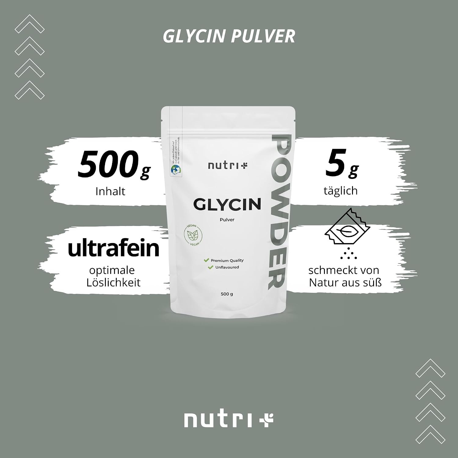 Detalle 2 de Nutri + Glycin Pulver vegan 500 g