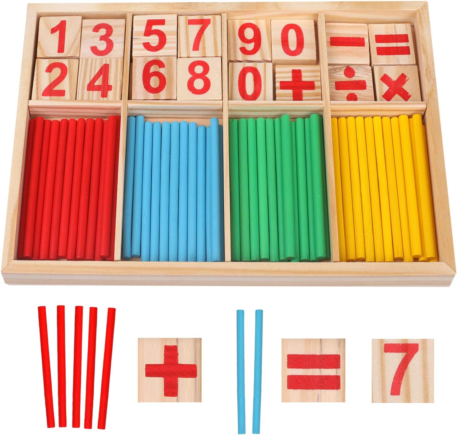Camelize Montessori Mathe Spielzeug Holz