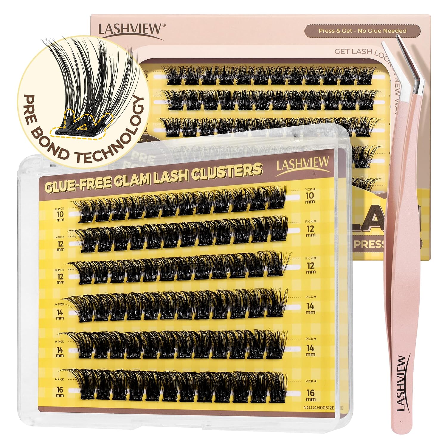 Detalle de LASHVIEW Selbstklebende WimpernClusters 10–16 mm DIY