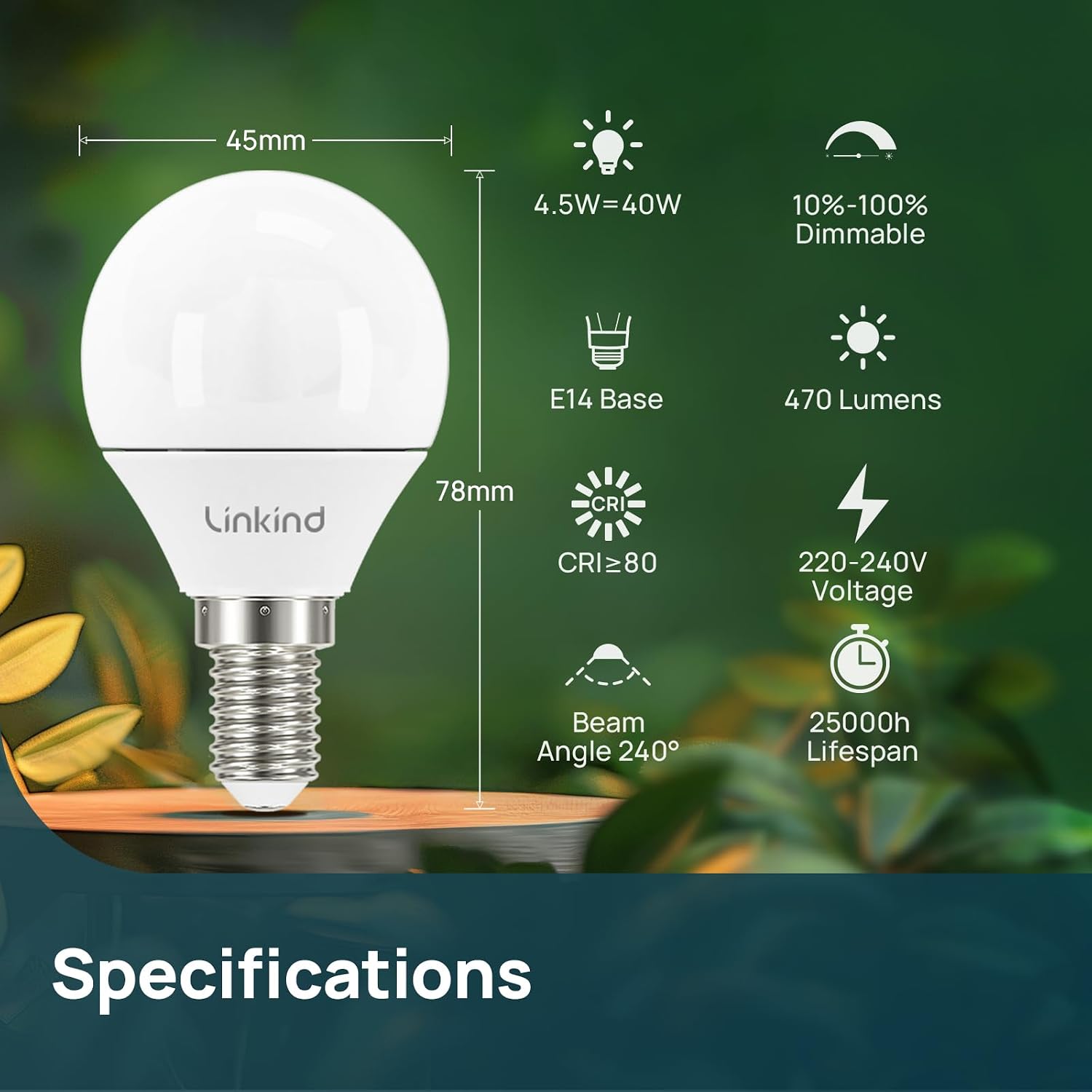 Detalle 2 de Linkind E14 LED Bulb Dimmable