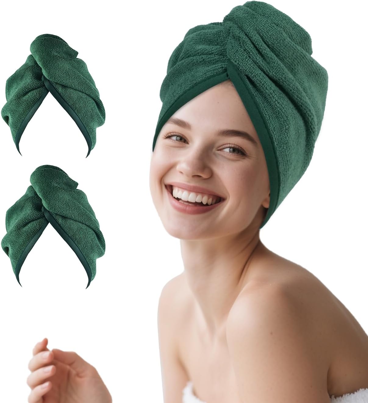 Thumbnail 6 de Poyday Microfibre Hair Towel Wrap 2-pack 🧖♀