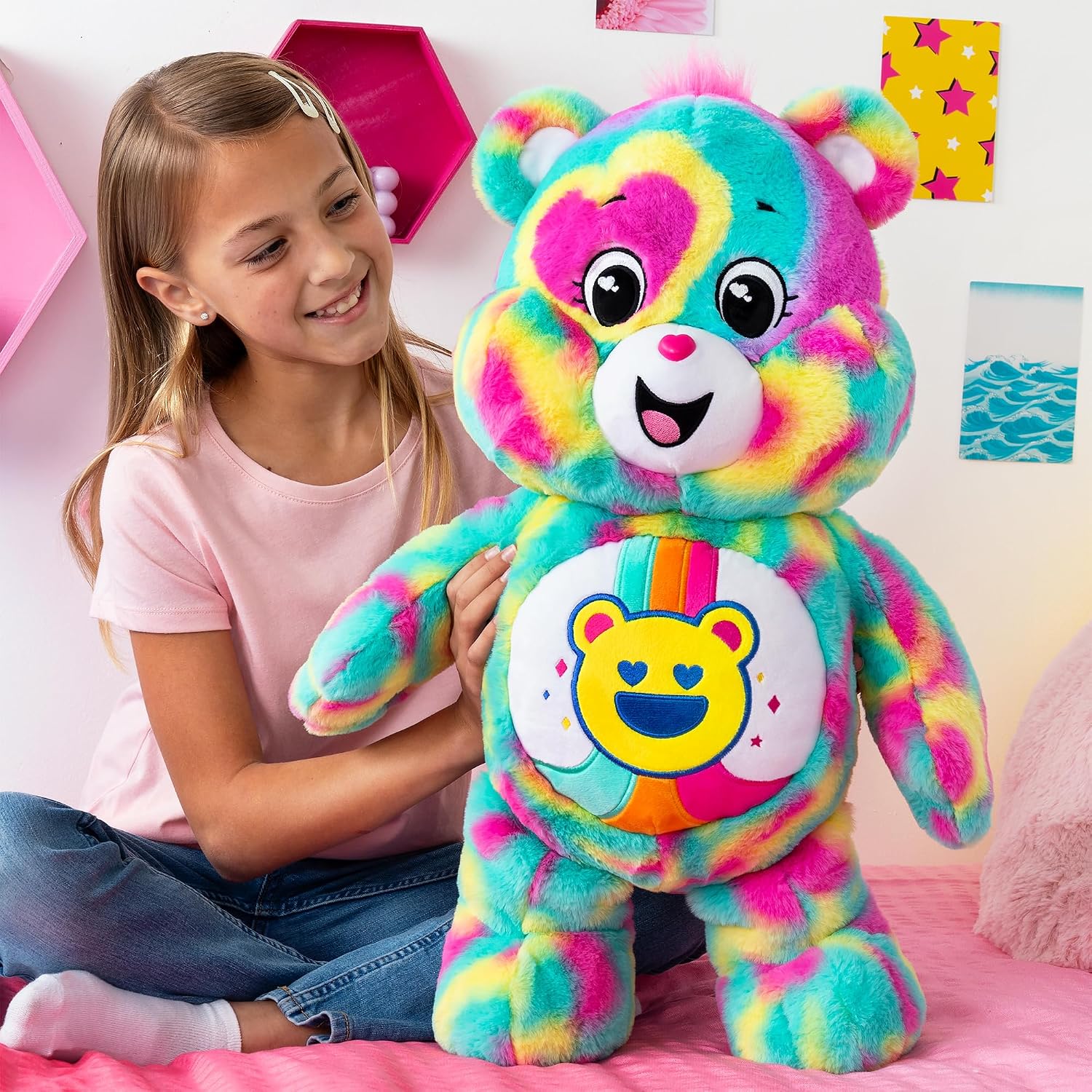 Detalle 2 de Care Bears Good Wave pluchen beer van 60 cm, meerkleurig polyester