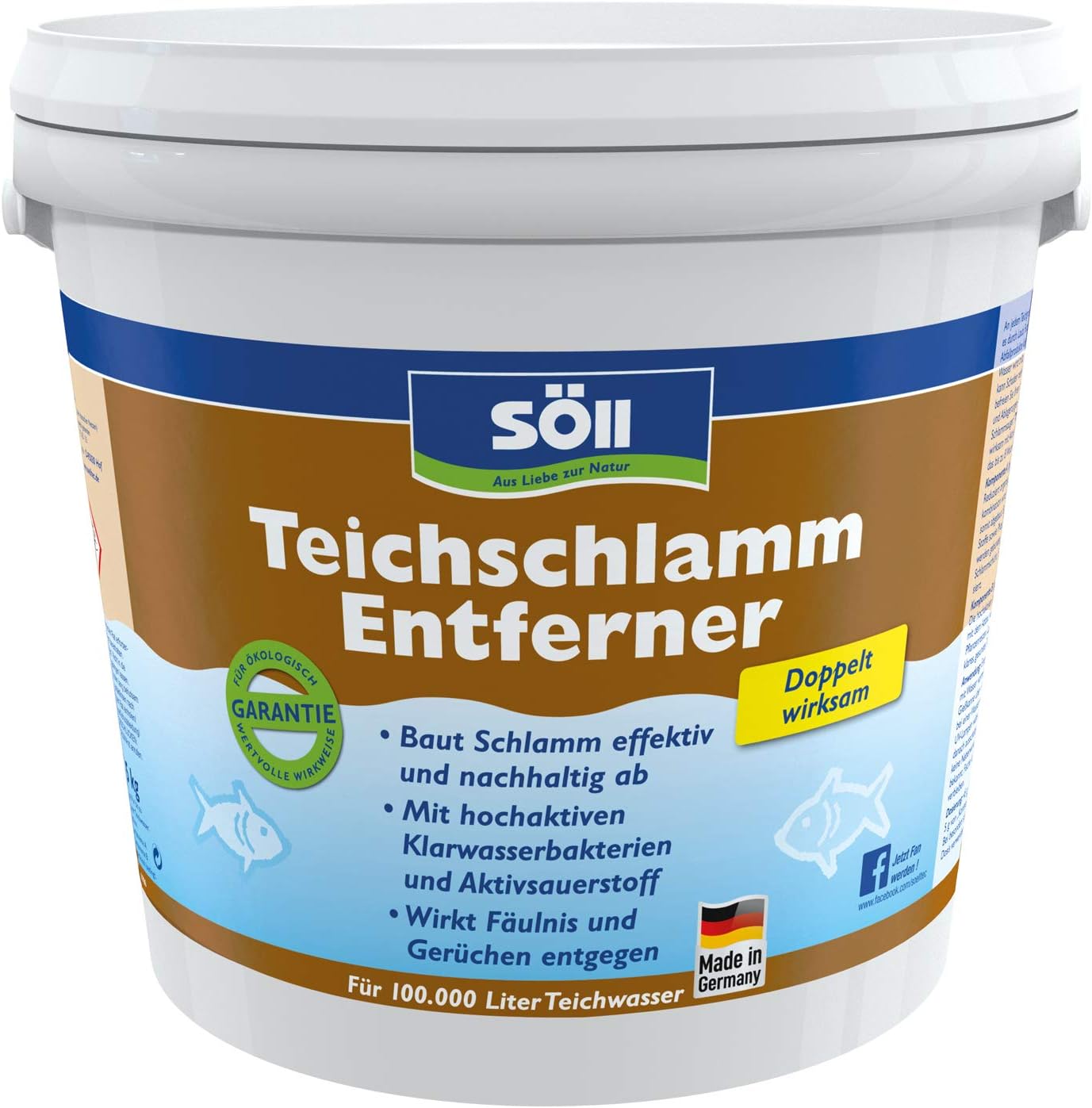 Detalle de Söll TeichschlammEntferner 5 kg – biologischer Teichreiniger zur effektiven Schlamm- und Ablagerungsreduzierung