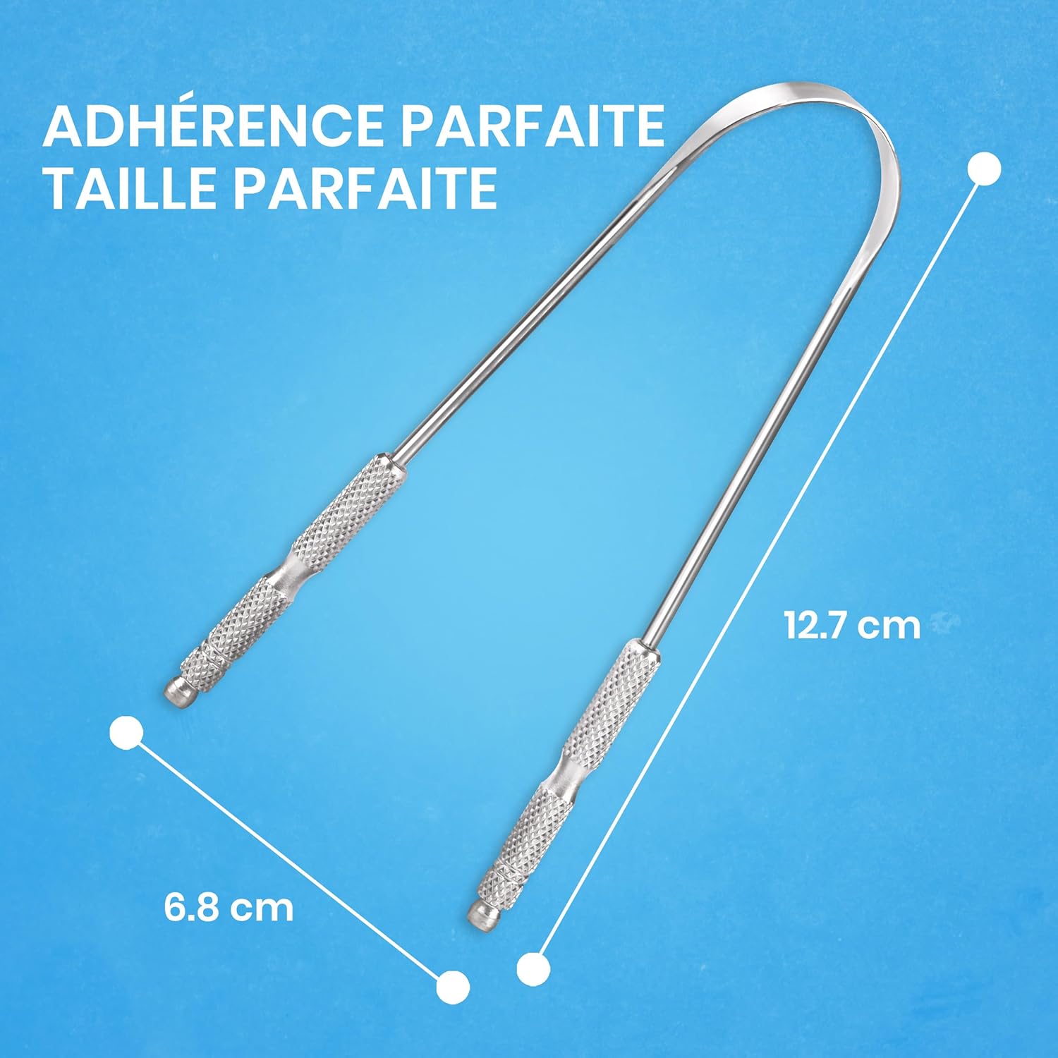 Detalle de HOKIN gratte-langue adulte en acier inoxydable pour mauvaise haleine (1 pièce)