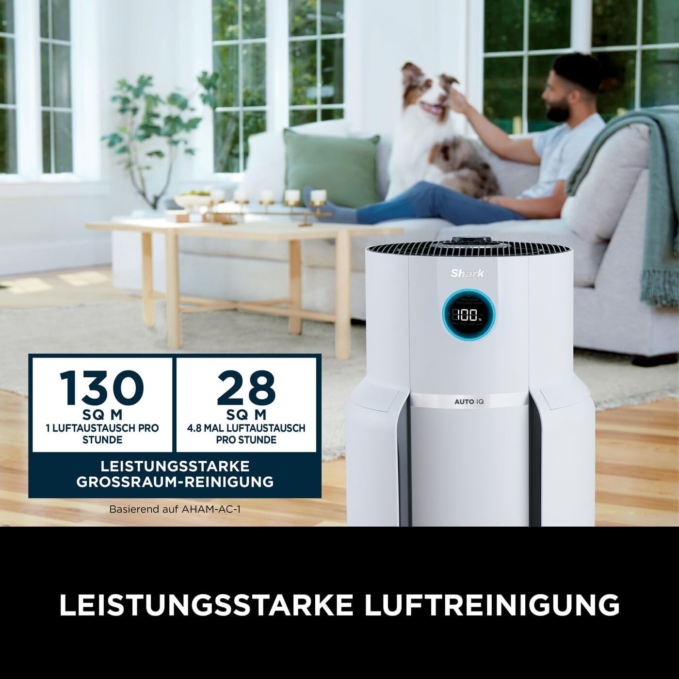Thumbnail 6 de Shark NeverChange Luftreiniger HP300EU – bis zu 5 Jahre HEPA-Filter, Auto-Modus für Räume bis 130 m²