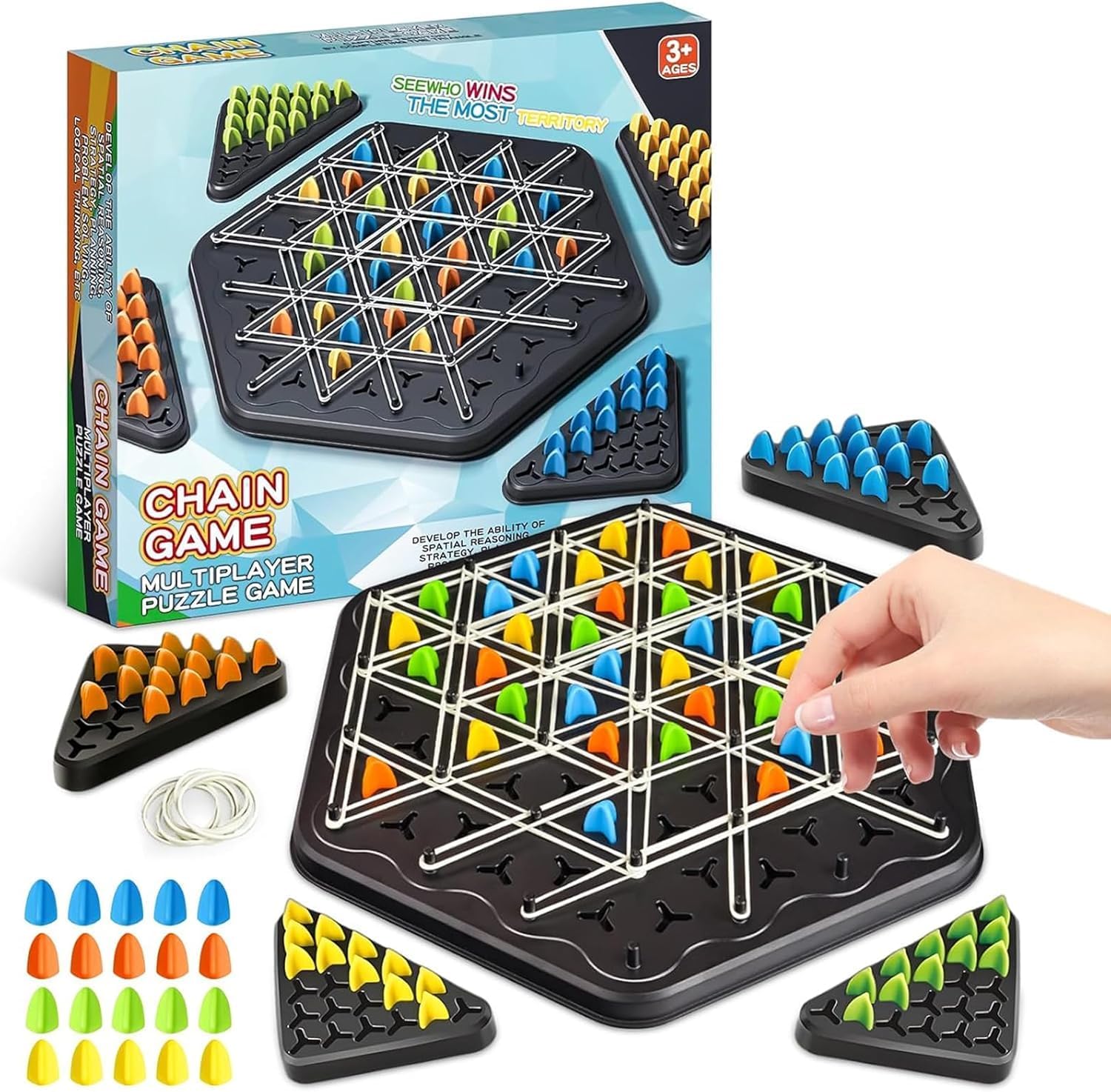 Detalle de ROMANVIC Triggle Spiel – Strategisches Brettspiel