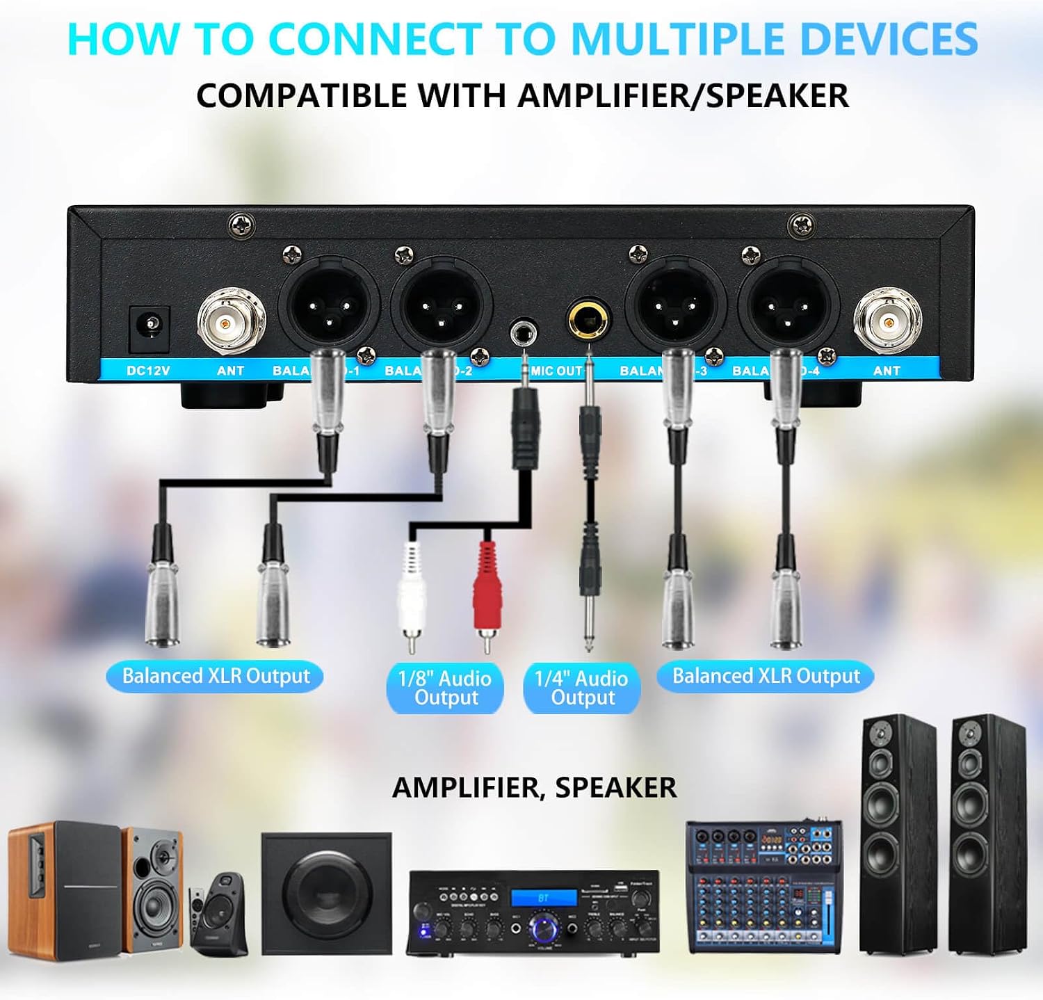 Thumbnail 6 de ZERFUN Wireless Microphone System G8