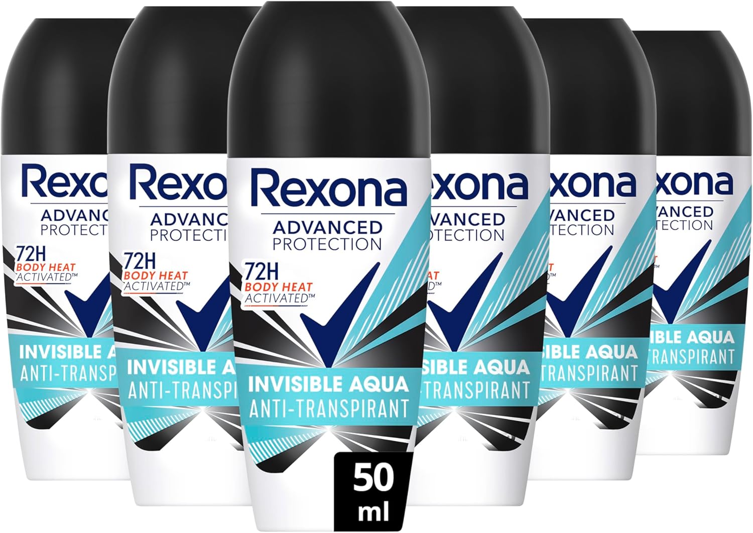 Detalle de Rexona Déodorant Femme Invisible Aqua – Advanced Protection, Lot 6x50 ml
