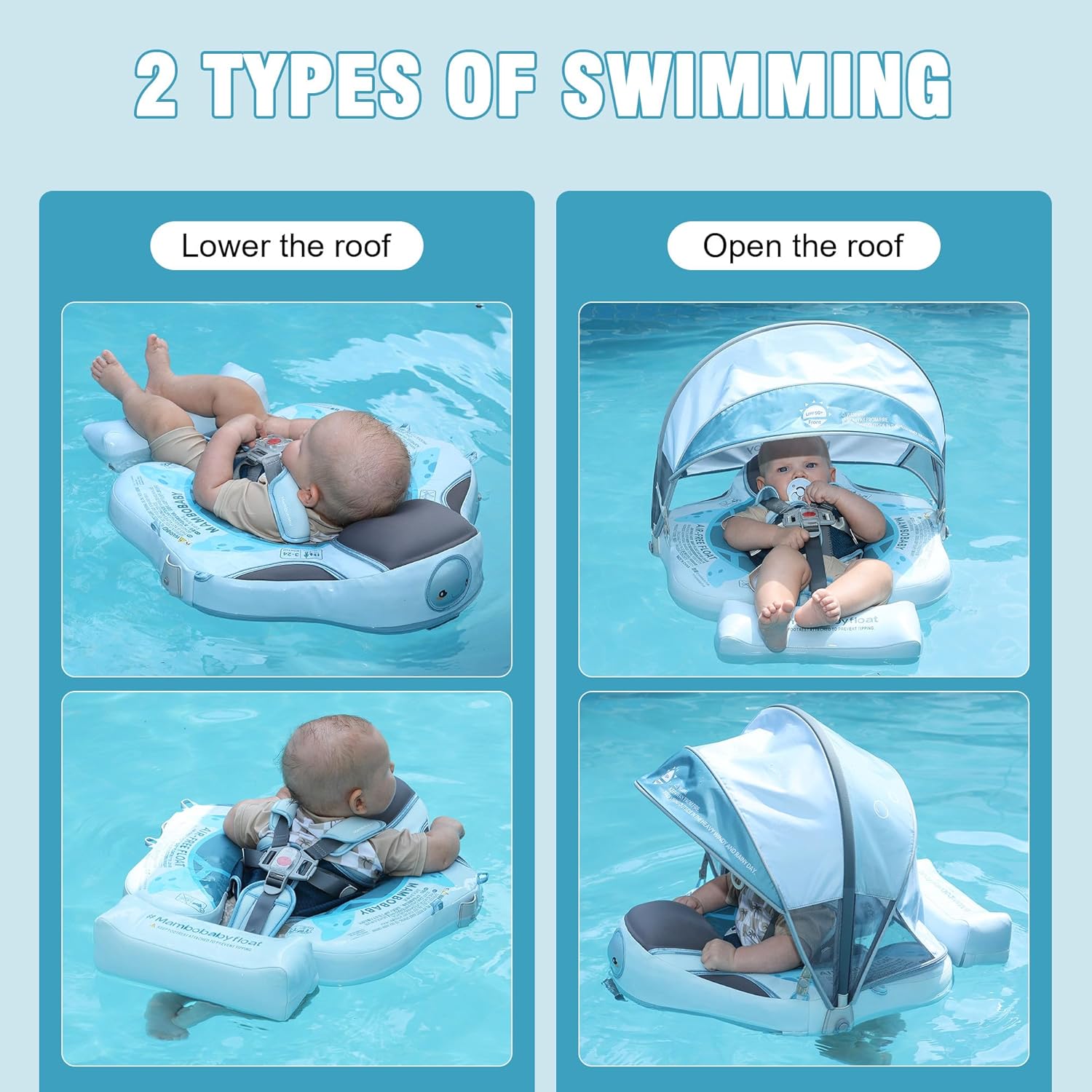 Thumbnail 5 de Lurui Baby Float with Removable Canopy (Non-Inflatable) for Pool, 3–24 Months