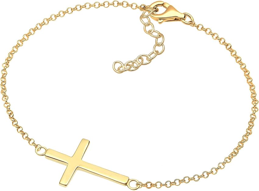 Thumbnail 6 de Elli Pulseras cruz de Fe Plata 925, bañada oro rosa