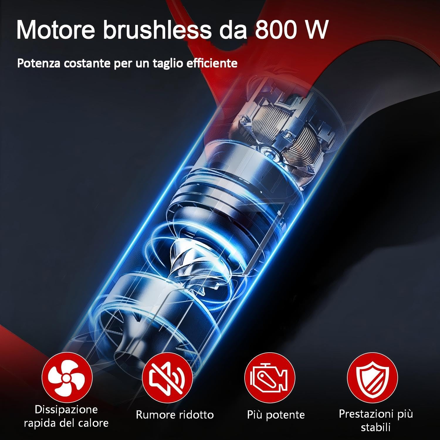 Detalle de OUTIGO Forbici da potatura elettriche 40 mm, 2×3000 mAh