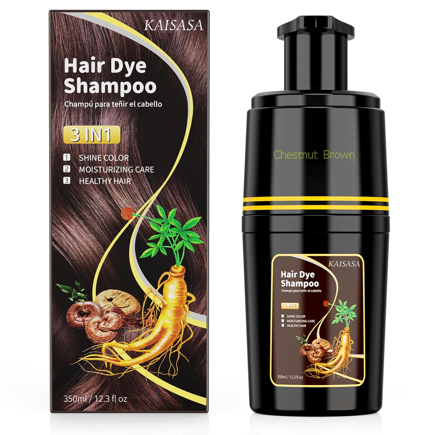 Thumbnail 6 de KAISASA Dark Brown Hair Dye Shampoo 3 in 1 — Grey Coverage with Gentle Herbal Formula