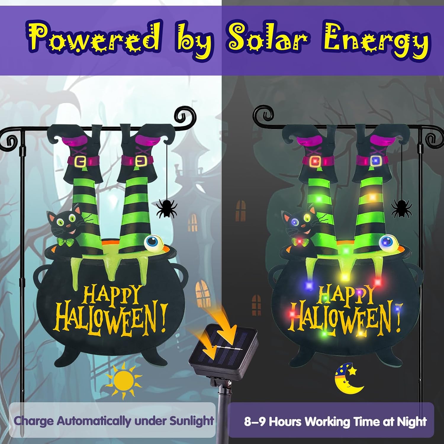 Thumbnail 1 de FLAGMESAGE Halloween Garden Flag, 12x18 In