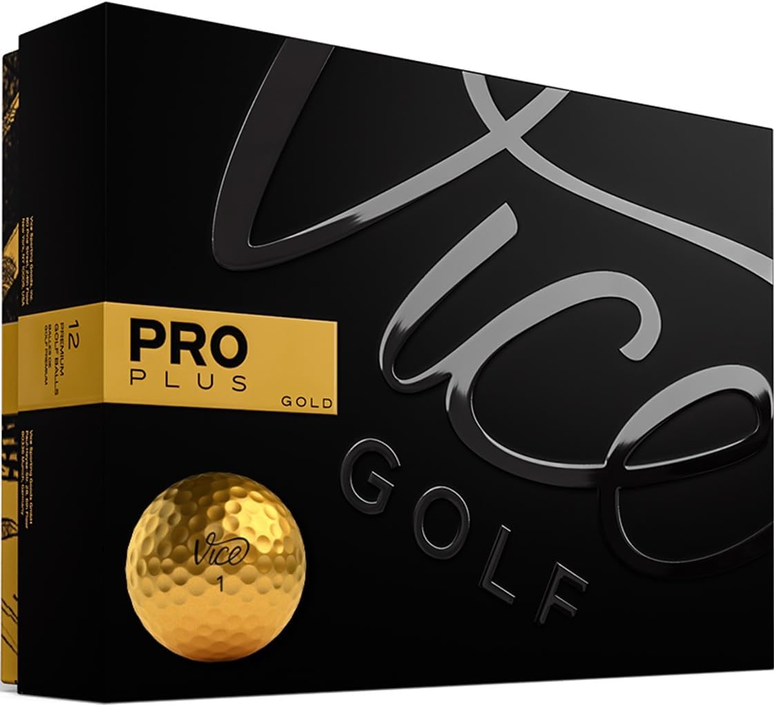 Detalle de Vice Pro Plus Golf Balls — 4-Piece Distance, Spin, and Feel for Low to Mid Handicap Players