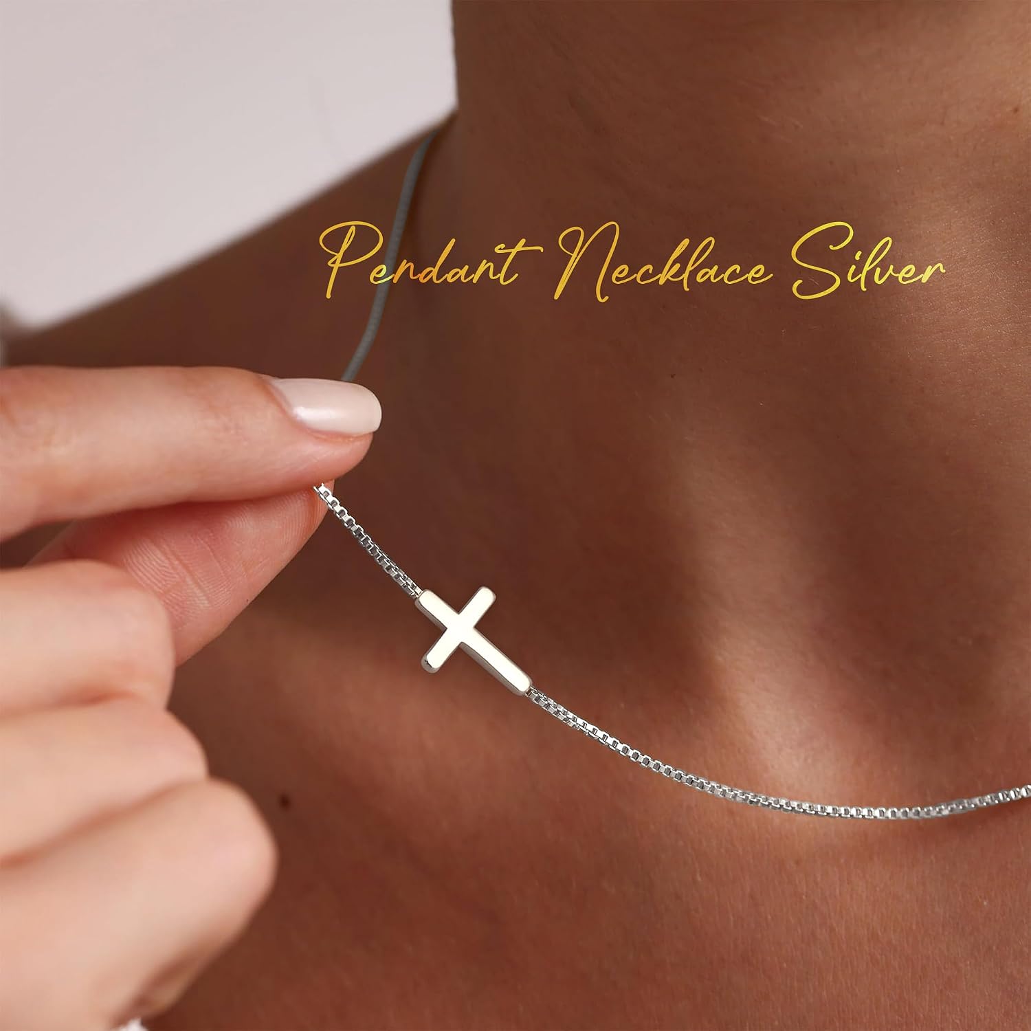 Thumbnail 4 de BodyBonita Gold Kreuz Kette Damen 14 Zoll