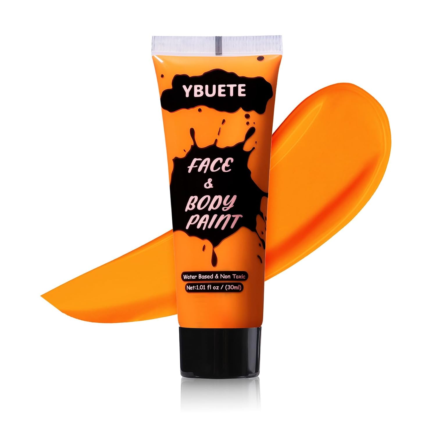 YBUETE Orange Face & Body Paint: professionelle Orange Gesichtsfarbe für Halloween, Cosplay und SFX-Make-up