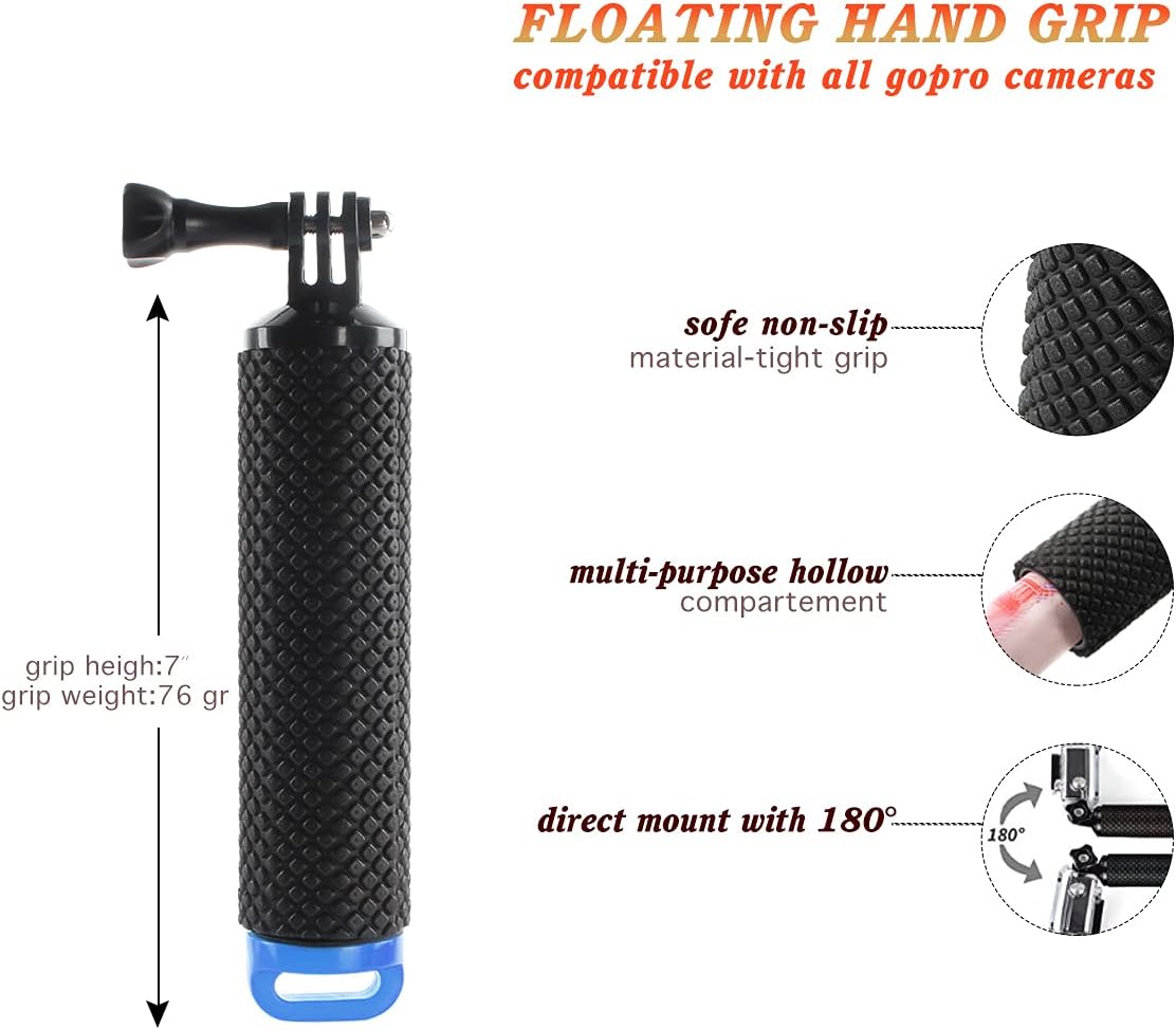 Detalle de Geila Waterproof Floating Hand Grip Tripod Stick Mount for Action Cameras